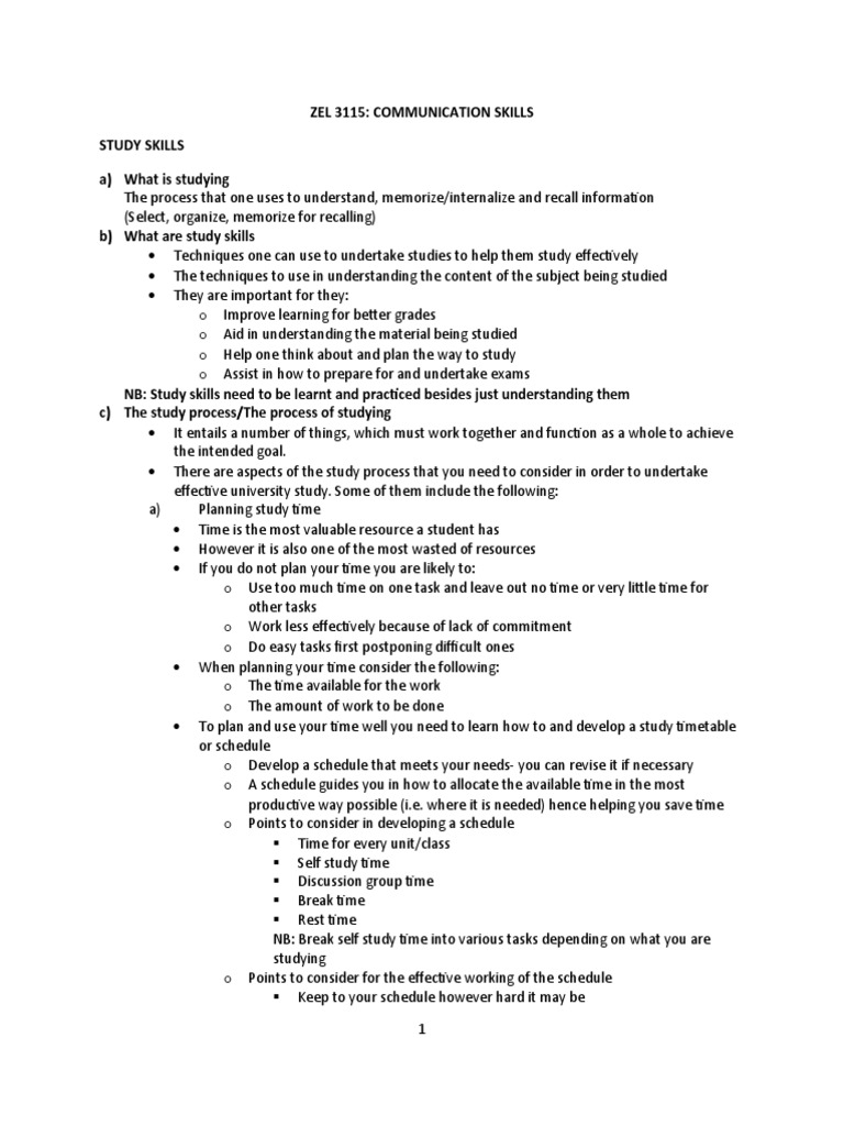 Effective Study Skills and Techniques | PDF | Study Skills | Question