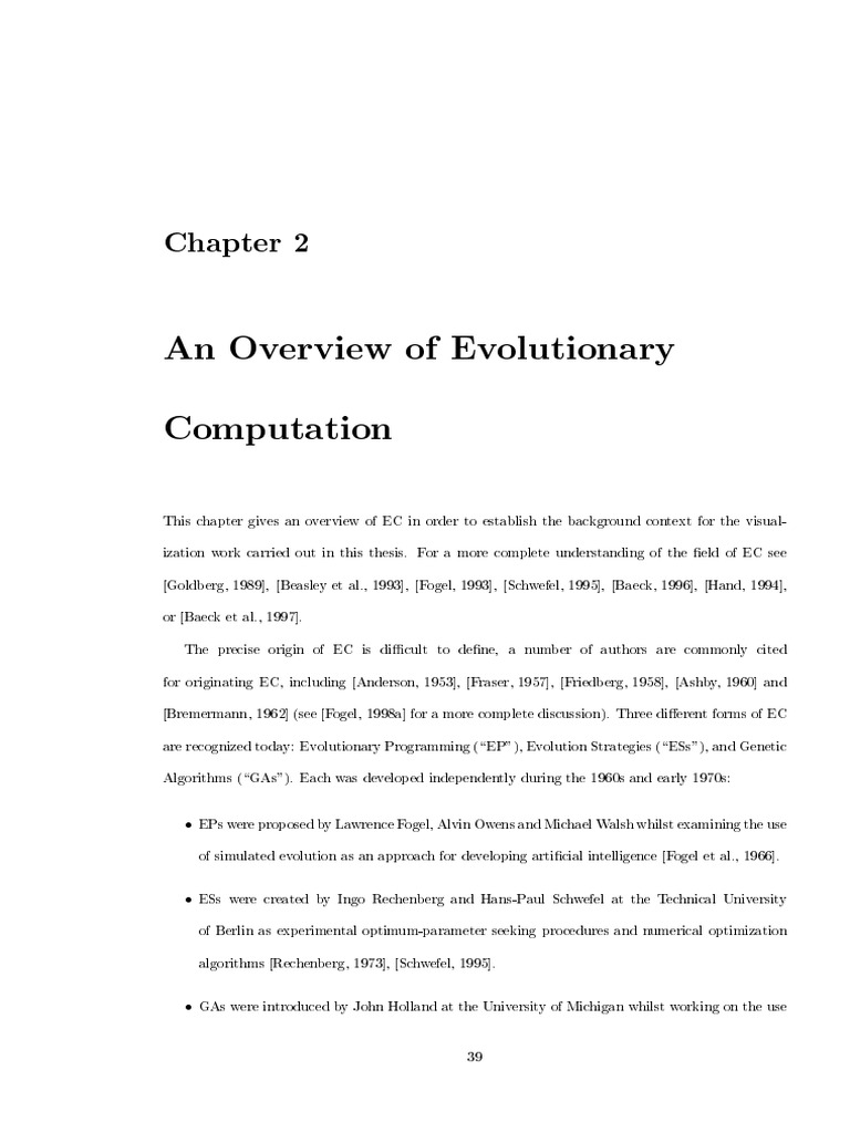 An Overview of Evolutionary Computation | PDF | Natural Selection ...