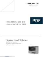 Installation, Use and Maintenance Manual: Heaters Line F1 Series