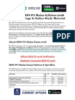IBPS PO Mains Syllabus & Study Material