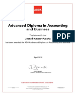 Advanced Diploma in Accounting and Business: Jean D'amour Furaha