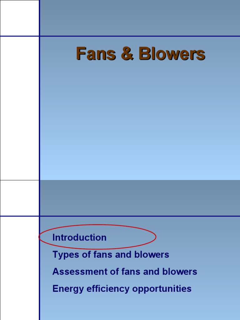 Fans and Blowers Report | PDF | Gas Technologies | Mechanical Engineering