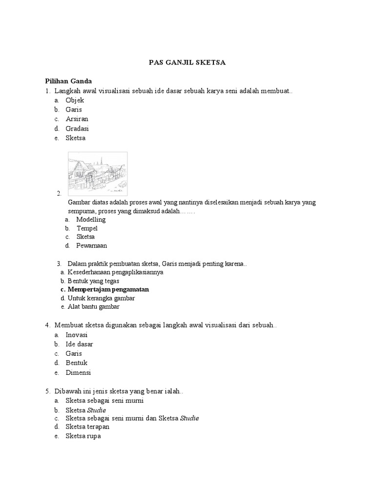 Soal Pas Ganjil - Sketsa - X - Yp - 2020 Pdf