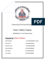 University of Central Punjab: Project: Cadbury Company