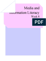Media and Information Literacy: Week 8