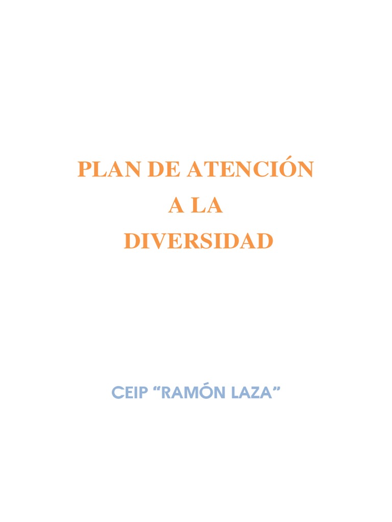 Plan de Atención a la Diversidad CEIP | PDF | Educación primaria | Plan ...