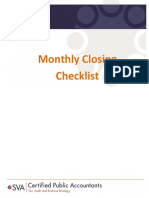 Monthly Closing Checklist PDF