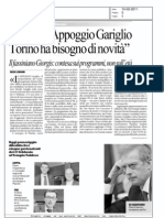 10/02/2011 LaRepubblica "Placido "Appoggio Gariglio. Torino ha bisogno di novità""