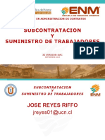 Subcontratación y Suministro de Trabajadores