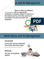 Work Stress and Its Management