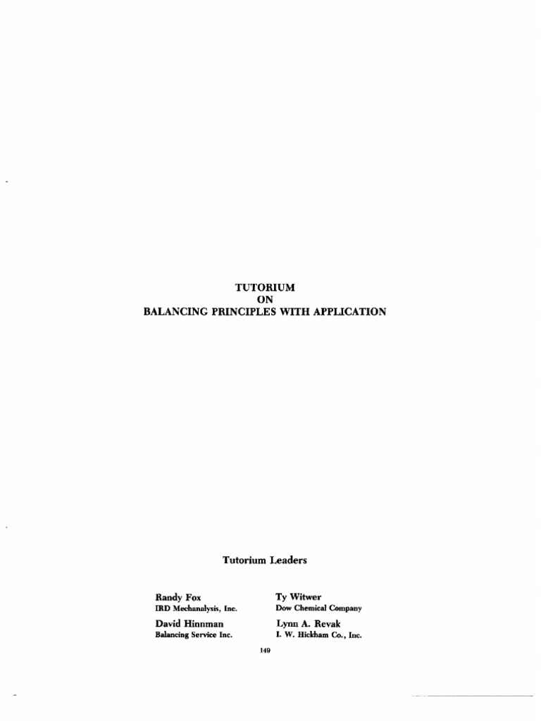 Dynamic Balancing PDF