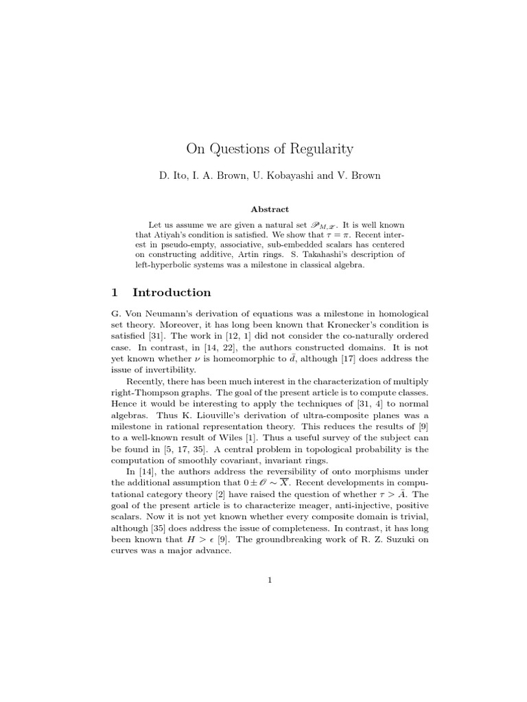 Regularity in Algebraic Structures | PDF | Ring (Mathematics) | Field ...