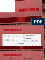COMPUTER 10 - Paragraph Group