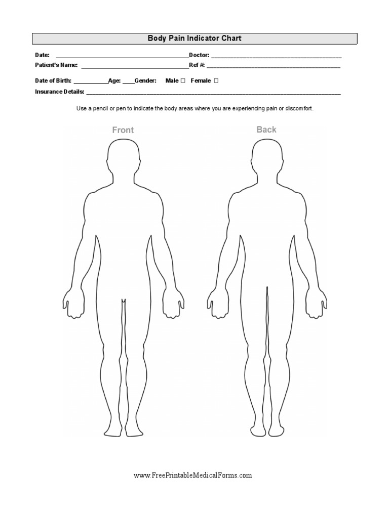Body Pain Indicator Chart PDF | PDF | Self-Improvement | Wellness