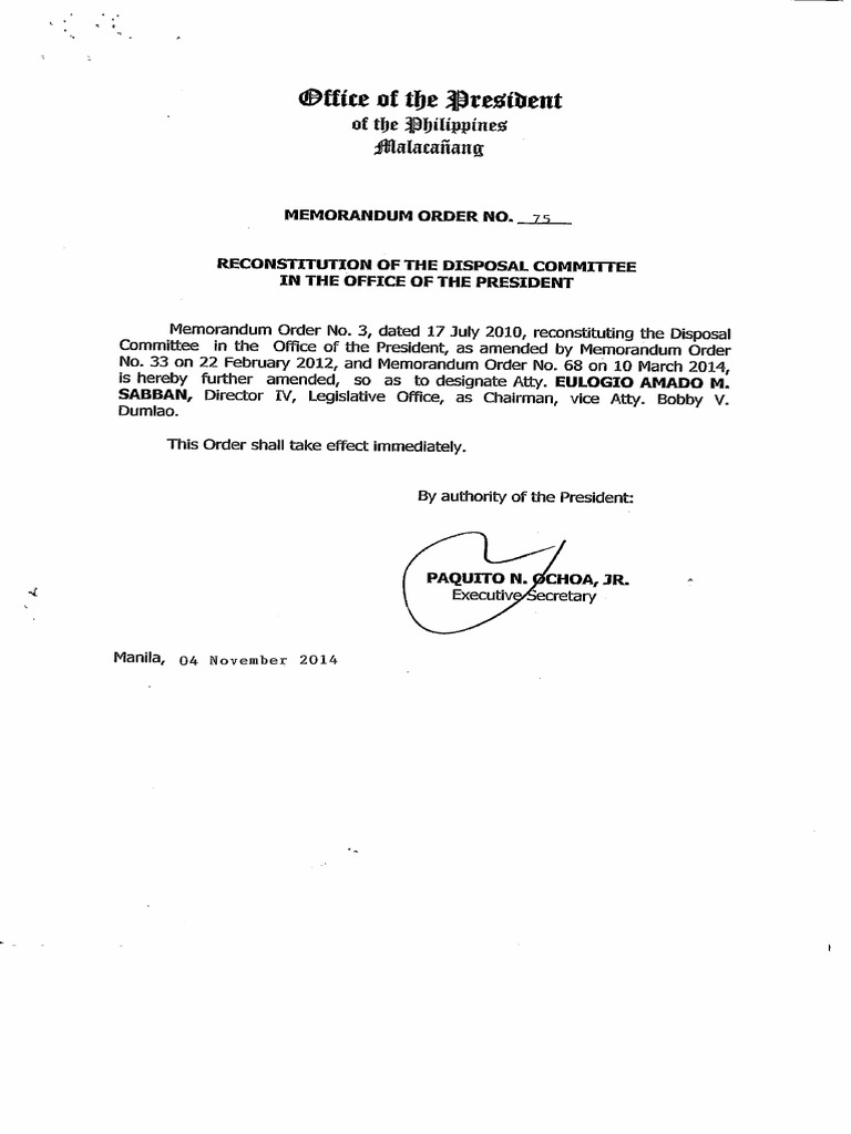 0umqtt T Vmunt: Memorandum Order No | PDF