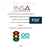 Programación Arduino Semáforos Uno y Cuatro Vías