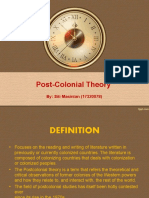 Post-Colonial Theory: By: Siti Masintan (17320078)