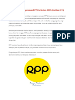 Acuan Format Penyusunan RPP Kurikulum 2013