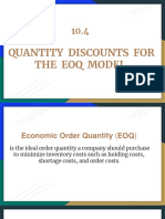 Quantity Discounts For The Eoq Model