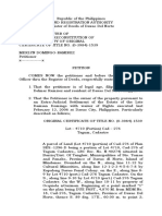 Reconstitution of Land Title Certificate