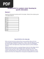 Reading Skills For Academic Study