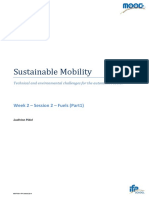 Sustainable Mobility: Week 2 - Session 2 - Fuels (Part1)