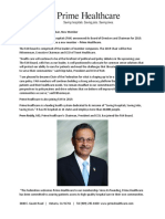 Dr. Prem Reddy, As Chair-Elect For 2021 Board of Directors