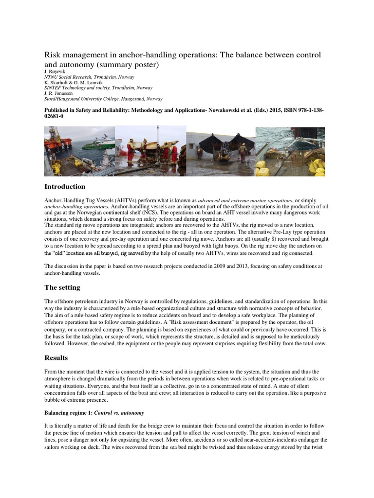 Poster Risk Management in Anchor | PDF | Competence (Human Resources ...