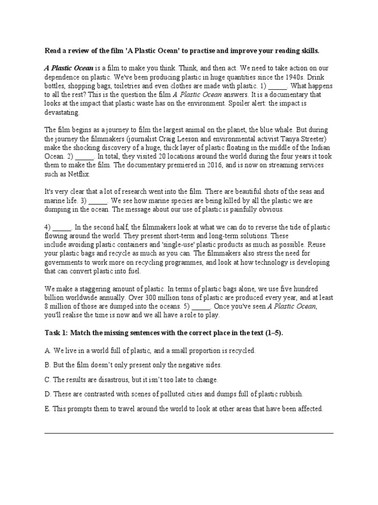 A Plastic Ocean PDF Plastic Economy And The Environment