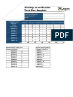 Plantilla Xls Hoja de Verificación