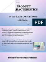 Product Characteristics: Sweet Scent Laundry Soap