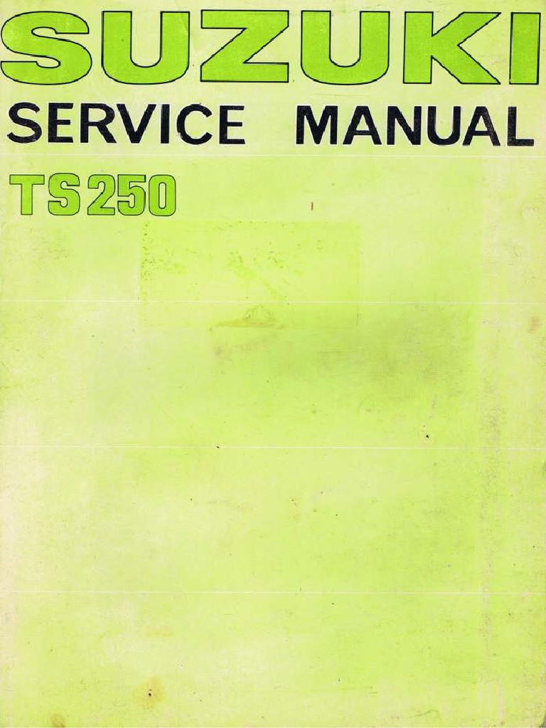 Suzuki TS250 '72-'81 Service Manual PDF | PDF