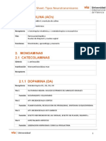 CHEAT SHEET Tipos Neurotransmisores