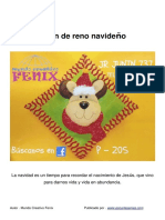 Cojín de Reno Navideño