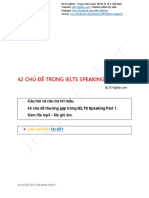42 chủ đề trong Speaking part 1- IELTS Fighter Chuẩn PDF