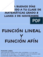 Función Lineal y Afín