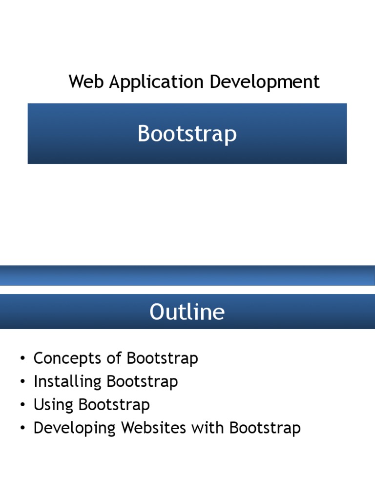 Web Application Development: Bootstrap | PDF | Bootstrap (Front End ...