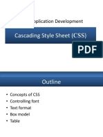 Web Application Development: Cascading Style Sheet (CSS)