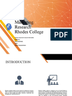 Marketing Research Rhodes College