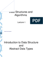Data Structures and Algorithms: Computer Science Department