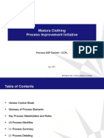 Madura Clothing Process Improvement Initiative: Process SOP Docket - CCPL