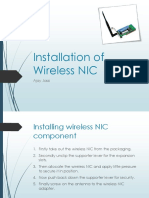 Installation of Wireless NIC: Ajay Jassi