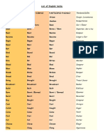 List of English Verbs