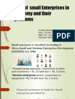 Role of Small Enterprises in Economy and Their Problems