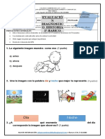 Evaluación diagnóstica 1° básico Colegio Cumbres de Llay