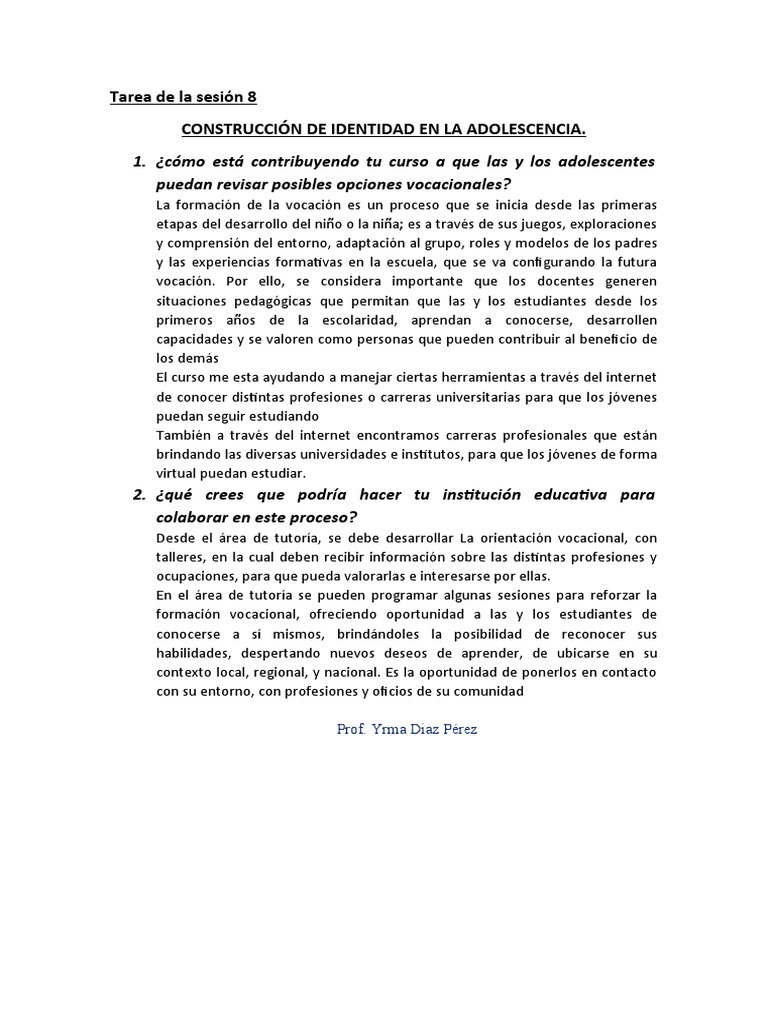 Tarea 8 | PDF | Crecimiento personal y profesional
