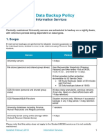 Data Backup Policy: Information Services