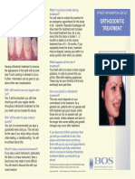 Orthodontic Treatment: Patient Information Leaflet