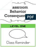 Classroom Behavior Consequences: Level One