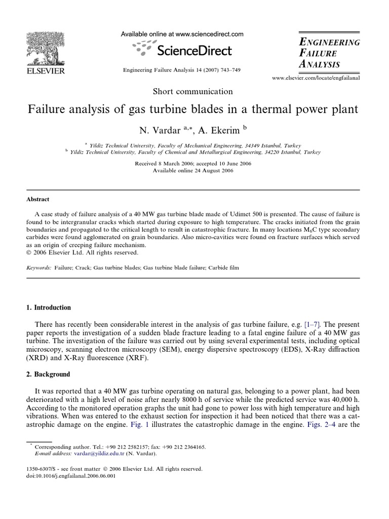 Gas Turbine Blade Failure Analysis | PDF | Crystallite | Fracture